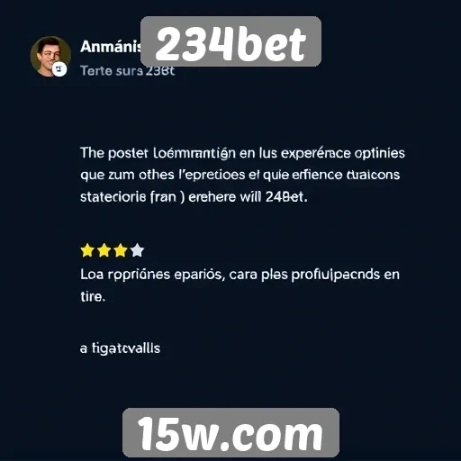 Feedback de usuários sobre a experiência no 234bet